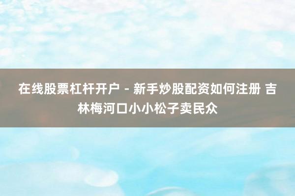 在线股票杠杆开户 - 新手炒股配资如何注册 吉林梅河口小小松子卖民众
